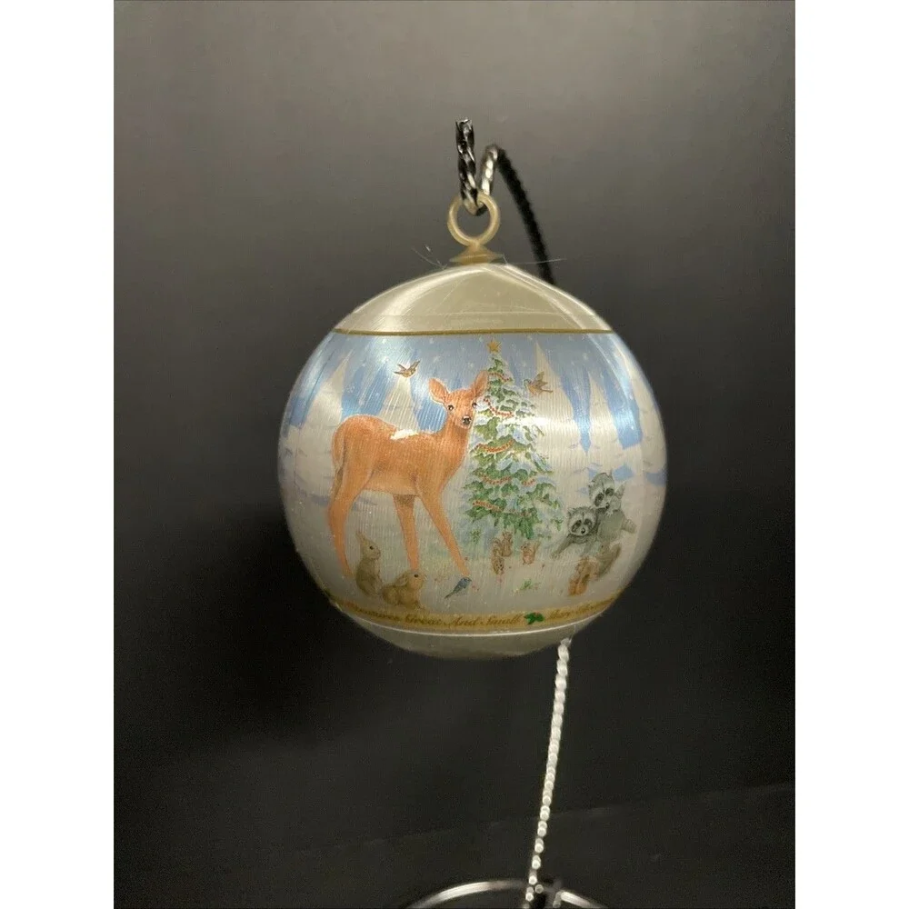 Spun Silk Satin Wrapped Christmas Ball Ornament 2.5